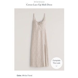 Abercrombie Corset Lace-Up Midi Dress